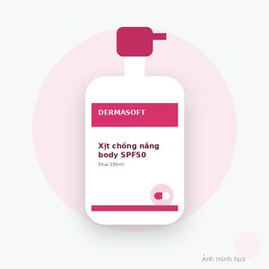 Dermasoft Xịt chống nắng body SPF50